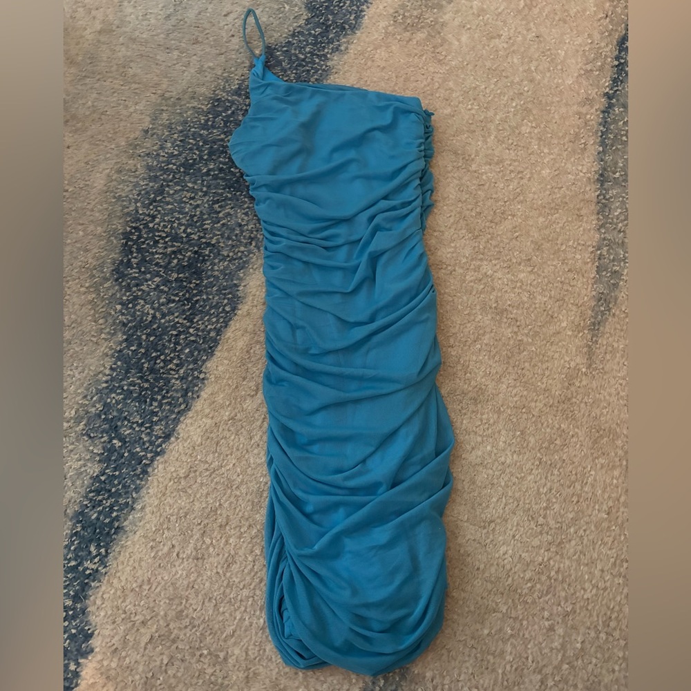 Princess Polly Vibrant Blue One-Shoulder Dress
